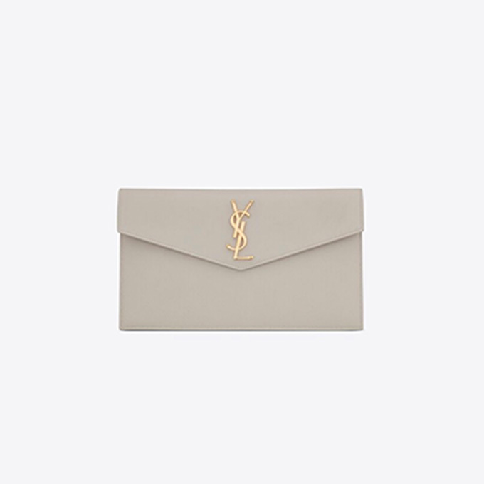 ysl saint laurent uptown grain de poudre leather envelope clutch bag